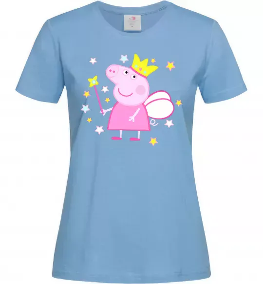 Женская футболка Пепа фея Голубой фото