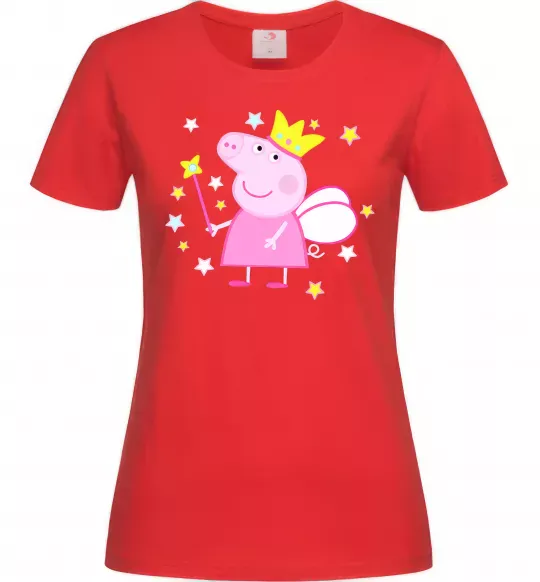 Женская футболка Пепа фея Красный фото