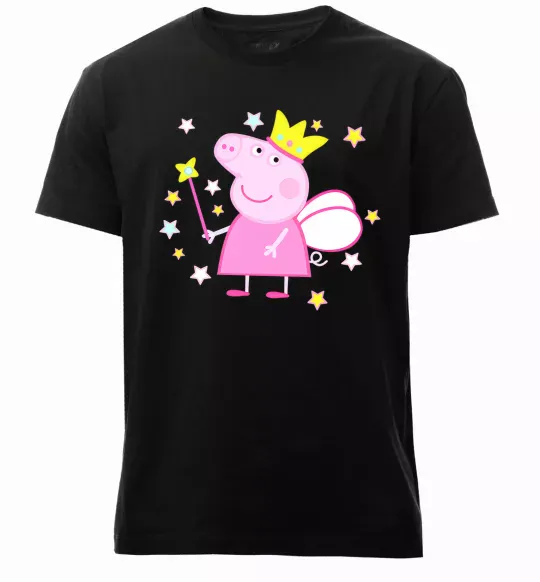 Мужская премиум футболка Пепа фея Черный фото