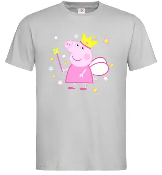 Мужская футболка Пепа фея Серый фото