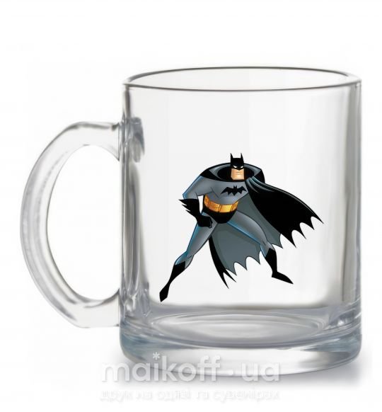 Чашка стеклянная Batman cartoon Прозрачный фото