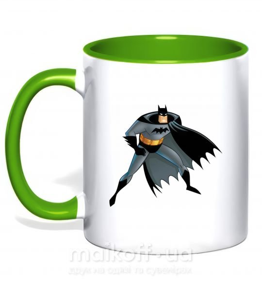Чашка с цветной ручкой Batman cartoon Зеленый фото