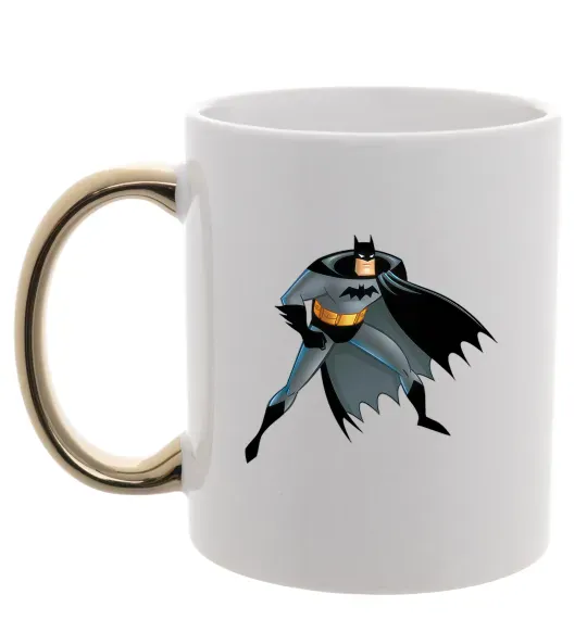 Чашка з кольоровою ручкою Batman cartoon Золото фото