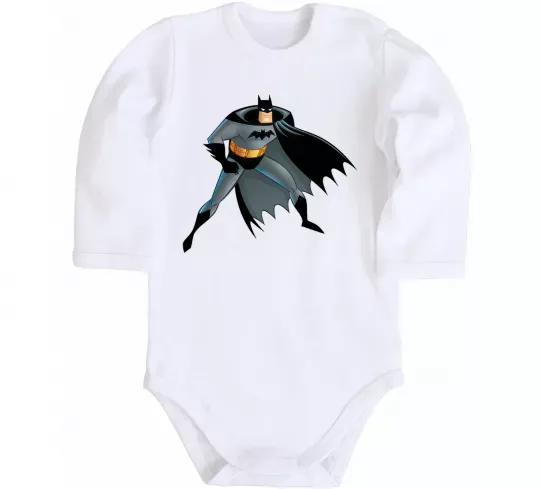 Дитячий бодік Batman cartoon Білий фото