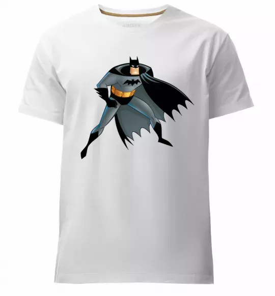 Мужская премиум футболка Batman cartoon Белый фото