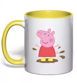 Чашка с цветной ручкой