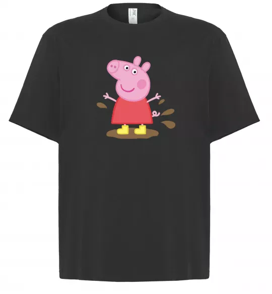 Футболка Оверсайз Пепа калюжа Черный фото