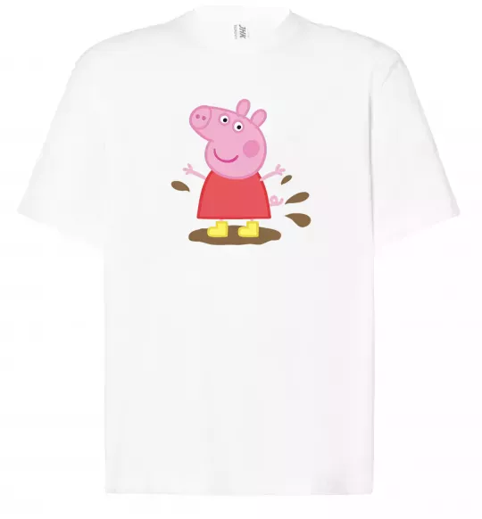 Футболка Оверсайз Пепа калюжа Белый фото