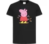 Детская футболка Пепа калюжа Черный фото
