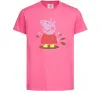 Детская футболка Пепа калюжа Ярко-розовый фото