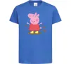 Детская футболка Пепа калюжа Ярко-синий фото