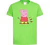 Детская футболка Пепа калюжа Лаймовый фото