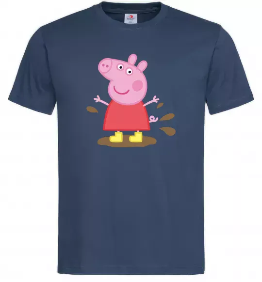 Мужская футболка Пепа калюжа Темно-синий фото