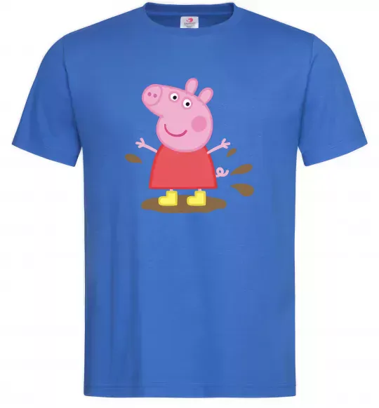 Мужская футболка Пепа калюжа Ярко-синий фото