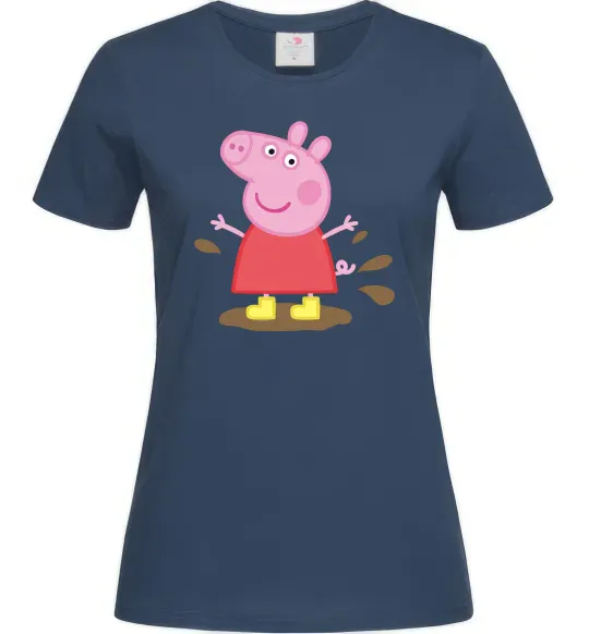 Женская футболка Пепа калюжа Темно-синий фото