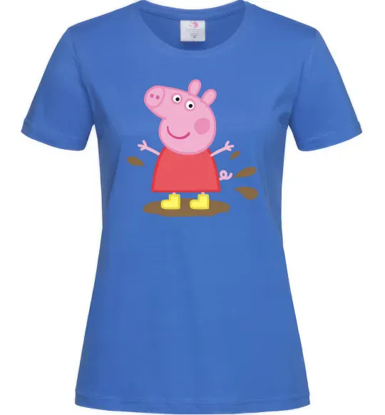 Женская футболка Пепа калюжа Ярко-синий фото