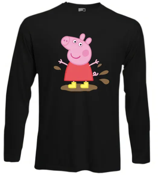 Лонгслив Пепа калюжа Черный фото