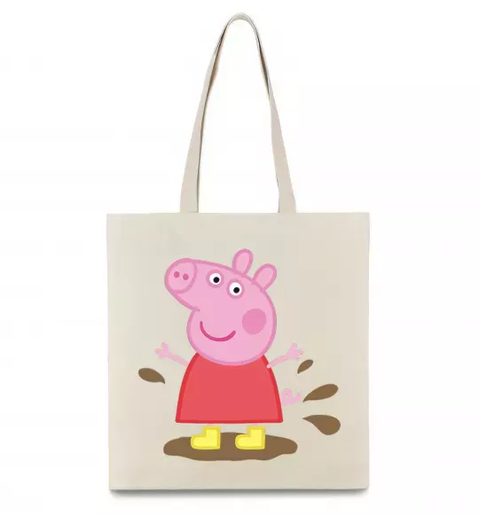 Еко-сумка Пепа калюжа Бежевий фото