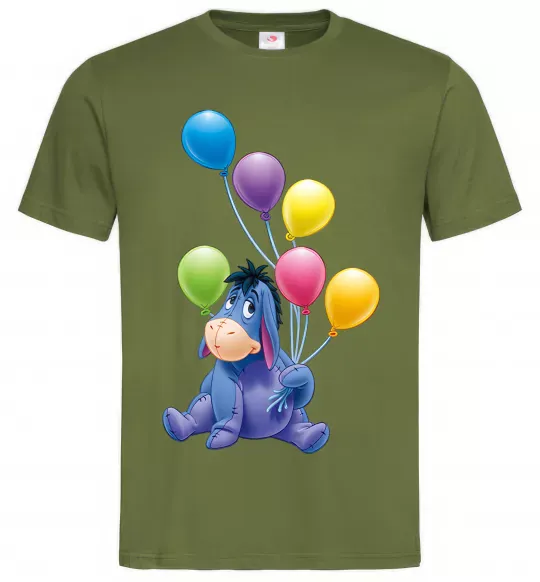 Чоловіча футболка Віслючок Оливковий фото