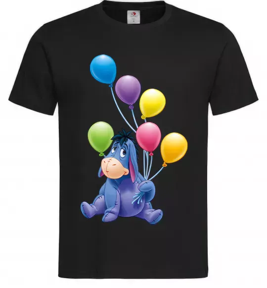 Чоловіча футболка Віслючок Чорний фото