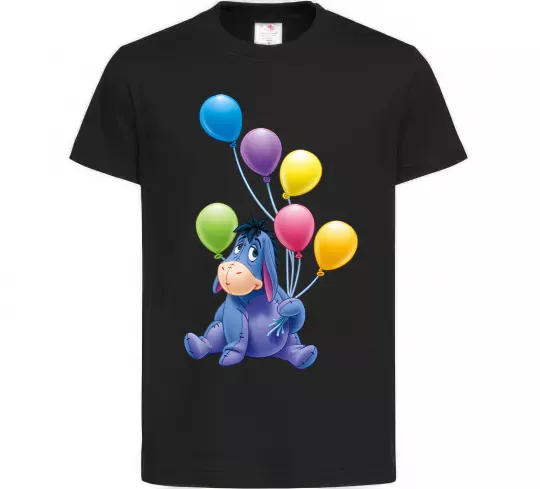 Дитяча футболка Віслючок Чорний фото