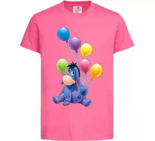 Дитяча футболка Віслючок Яскраво-рожевий фото