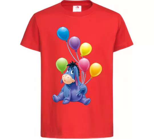 Дитяча футболка Віслючок Червоний фото