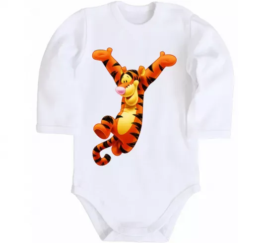 Дитячий бодік Тигра Білий фото