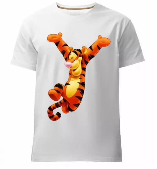 Чоловіча преміум футболка Тигра Білий фото