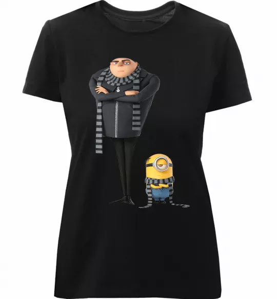 Женская премиум футболка Despicable Me Черный фото