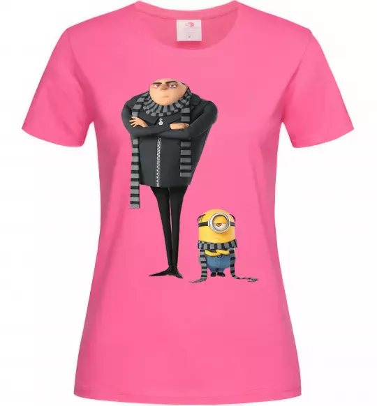 Жіноча футболка Despicable Me Яскраво-рожевий фото
