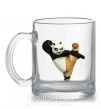Чашка скляна Kung Fu Panda Прозорий фото