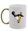 Чашка з кольоровою ручкою Kung Fu Panda Золото фото