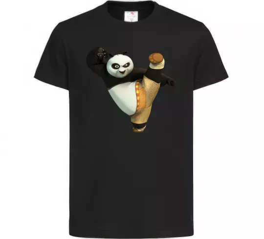 Детская футболка Kung Fu Panda Черный фото
