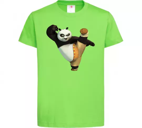 Детская футболка Kung Fu Panda Лаймовый фото