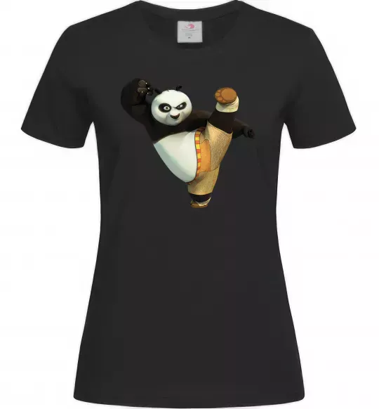 Жіноча футболка Kung Fu Panda Чорний фото