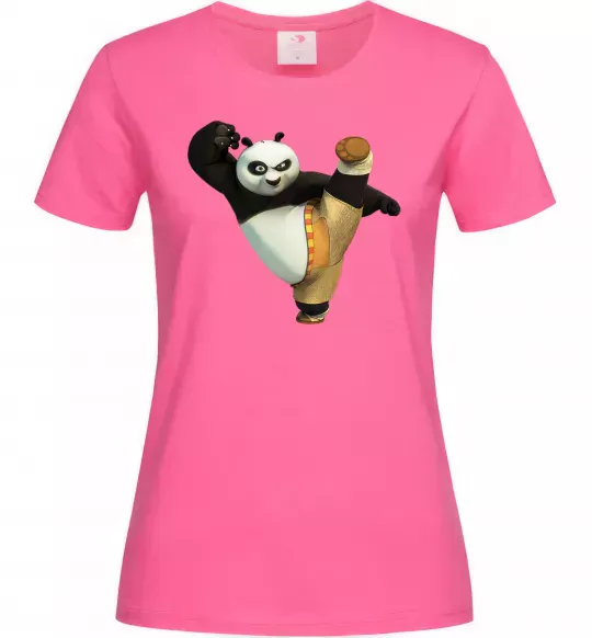 Жіноча футболка Kung Fu Panda Яскраво-рожевий фото