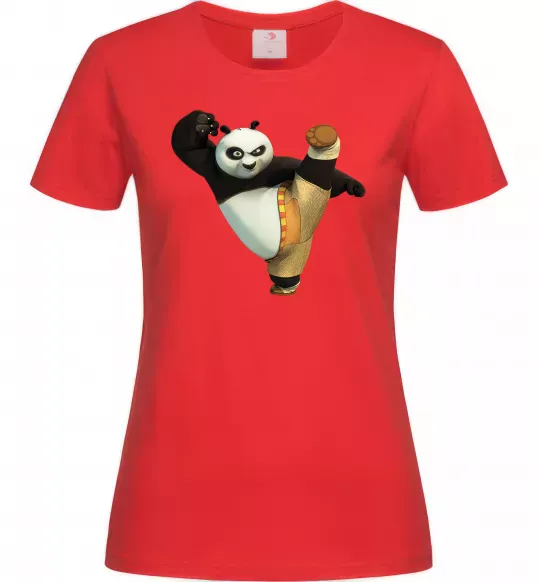 Жіноча футболка Kung Fu Panda Червоний фото
