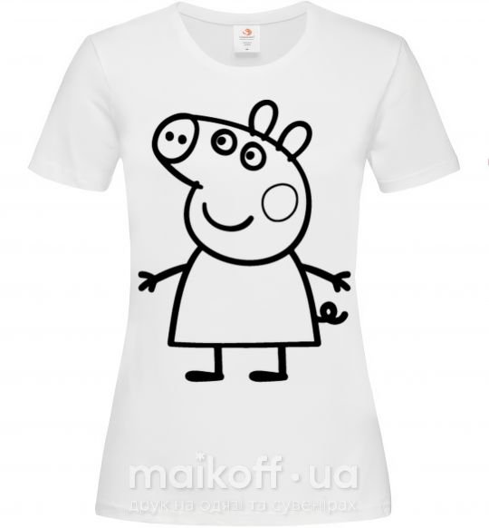 Жіноча футболка Peppa pig Білий фото