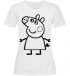 Женская футболка Peppa pig Белый фото