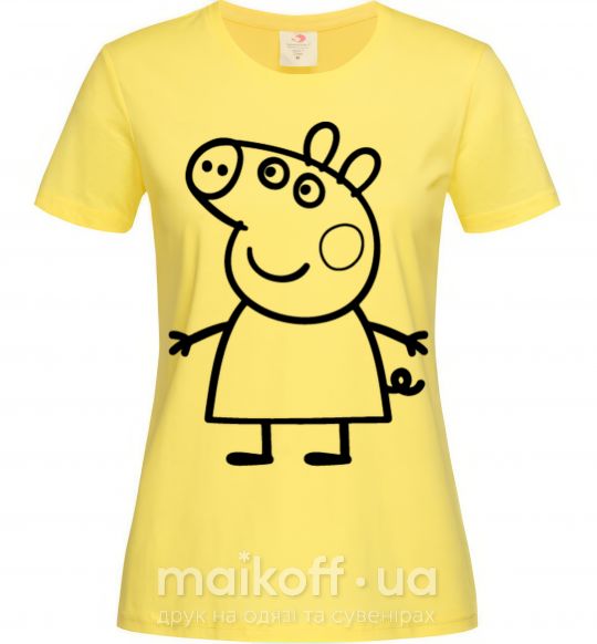 Женская футболка Peppa pig Лимонный фото