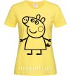 Жіноча футболка Peppa pig Лимонний фото
