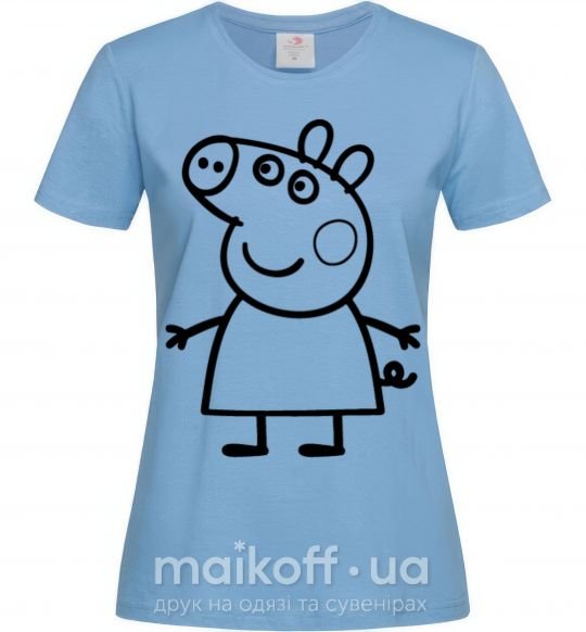 Жіноча футболка Peppa pig Блакитний фото