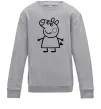 Детский Свитшот Peppa pig Серый меланж фото