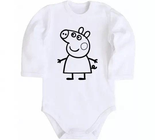 Детский боди Peppa pig Белый фото