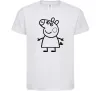 Детская футболка Peppa pig Белый фото