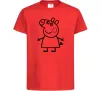 Детская футболка Peppa pig Красный фото