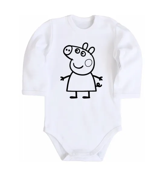 Детский боди Peppa pig Белый фото