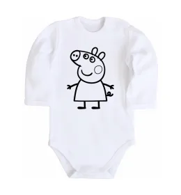 Детский боди Peppa pig Белый фото
