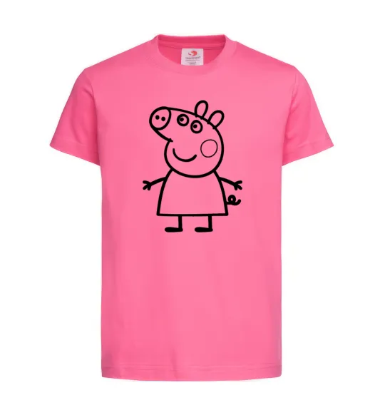Дитяча футболка Peppa pig Яскраво-рожевий фото
